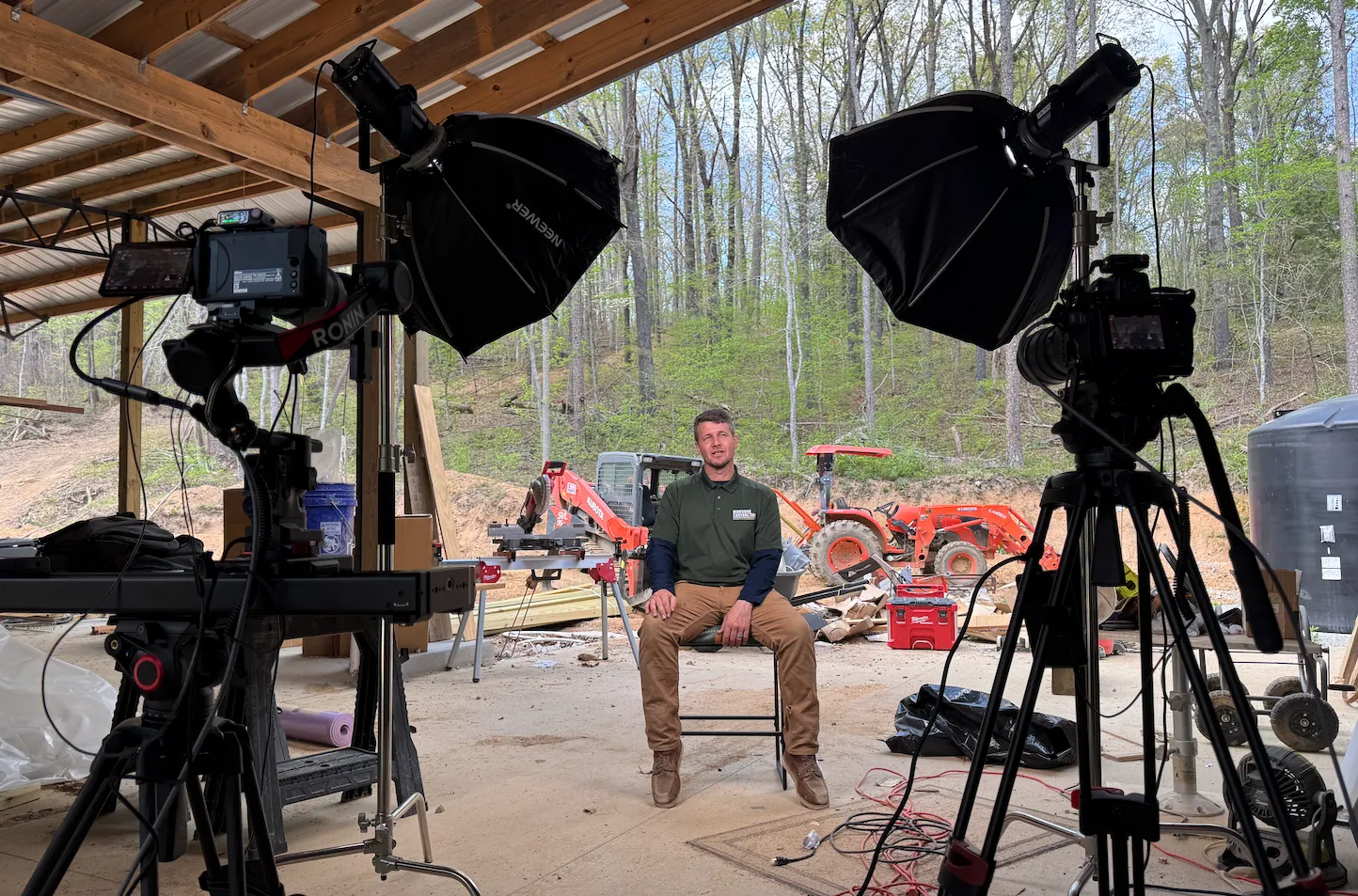 On a construction-site shoot