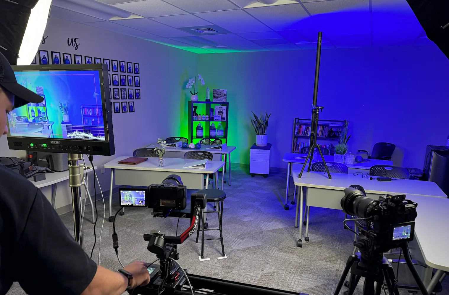 A video shoot in Charlotte